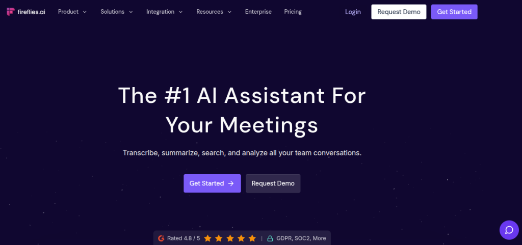 fireflies ai for meeting and productivty tool