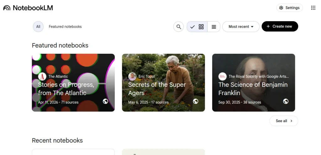 noteboolLM for notes summery and research tool