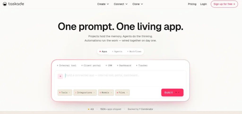 taskade ai app builder tool