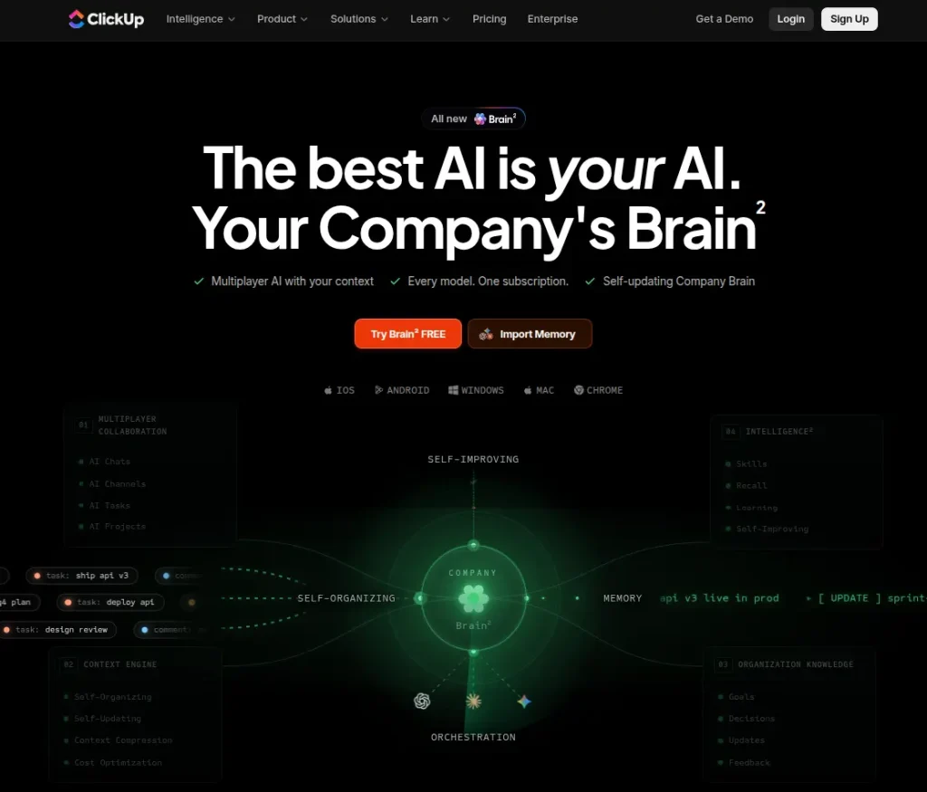 ClickUp Brain productivity tool