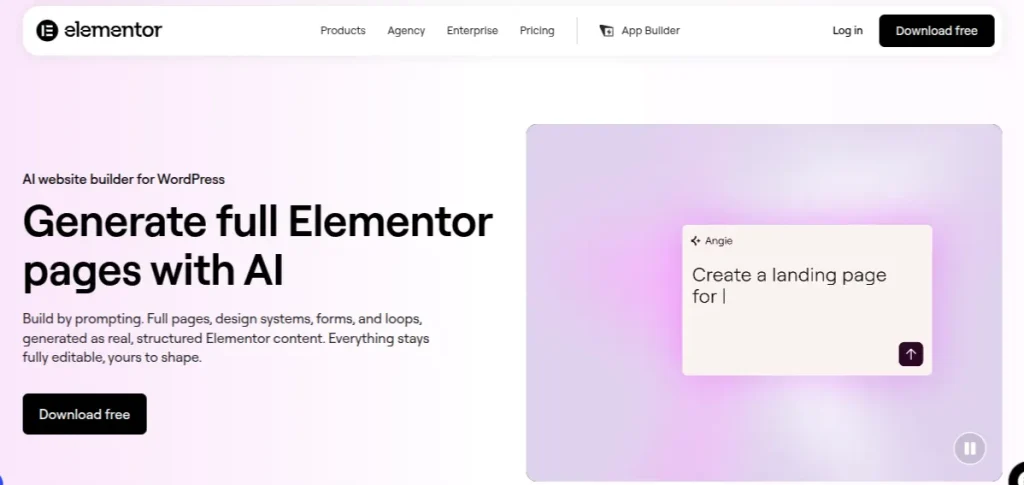 AI tools for website creation-Elementor ai