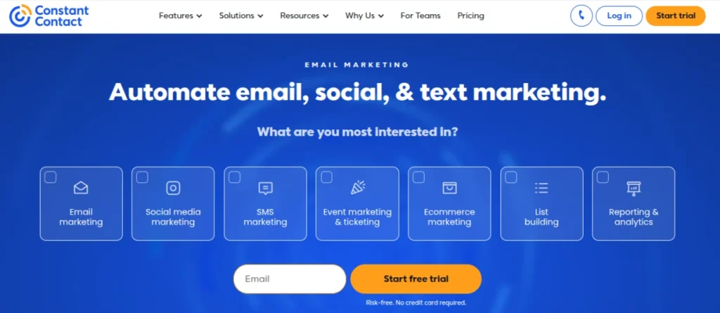 Constant Contact email marketing tool