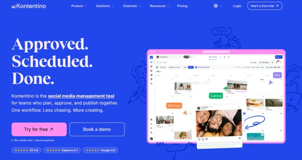 social media management tool Kontentino ai
