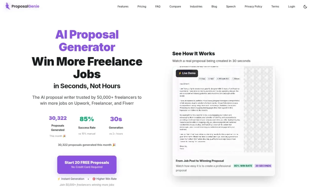 Proposal Genie ai proposal generator