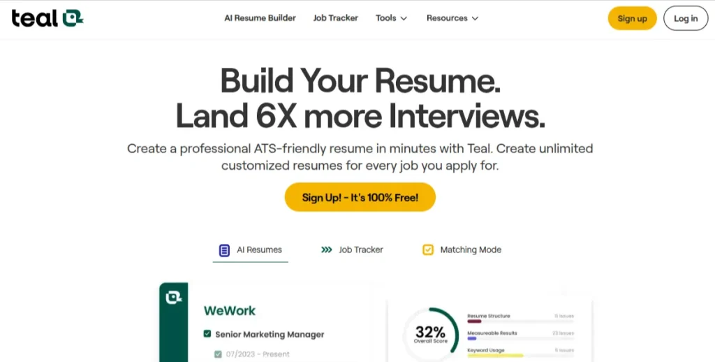 Resume-Job-Search-Tools teal resume