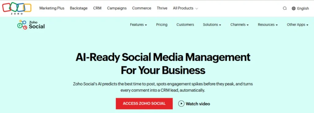 Zoho Social ai tool