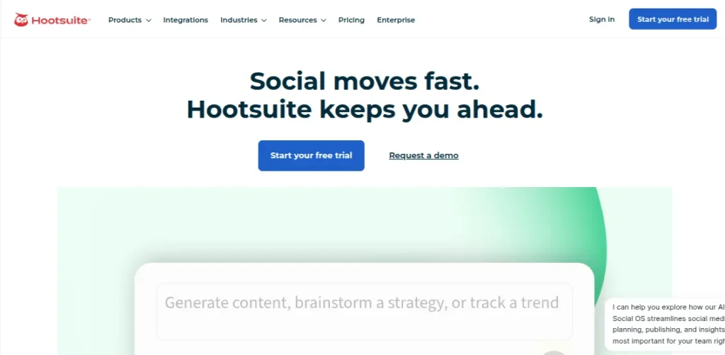 hotsuit - social media ai tool