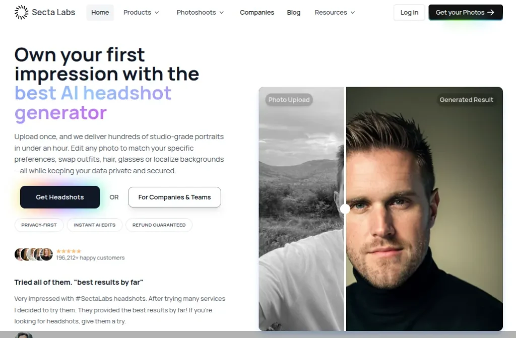 AI-Headshot-generator-for-Professionals secta-Labs