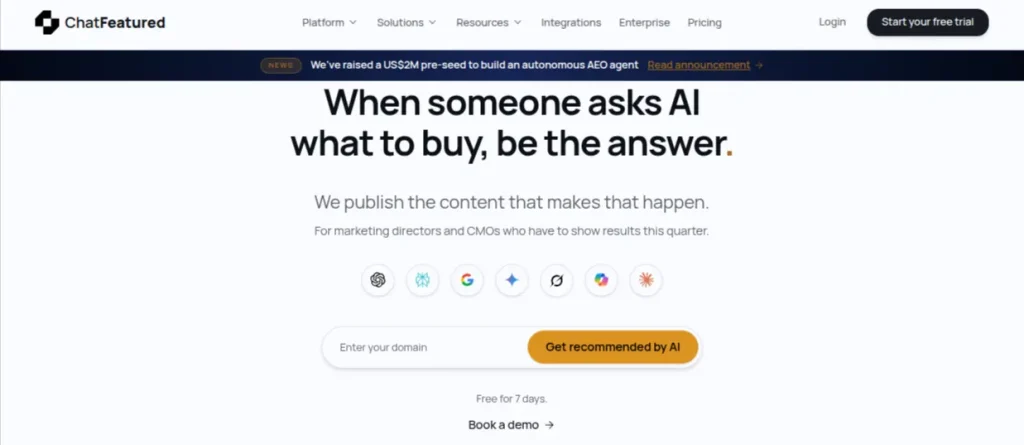 ChatFeatured ai seo tool
