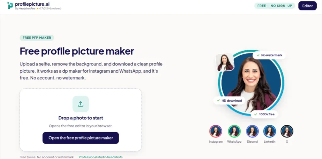Free-Profile-Picture-Maker profilepicture-ai